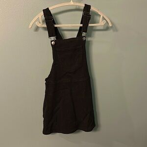 Black overall dress